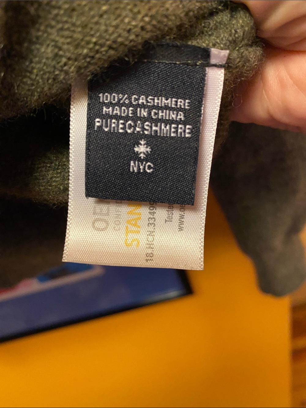 Pure Cashmere NYC Moss Green Cashmere Sweater - Picture 5 of 5